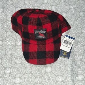 Ralph Lauren Red and Black Plaid Cap
